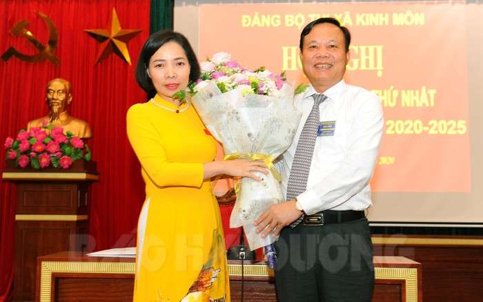 Đồng chí Sái Thị Yến tái cử chức danh Bí thư Thị ủy Kinh Môn